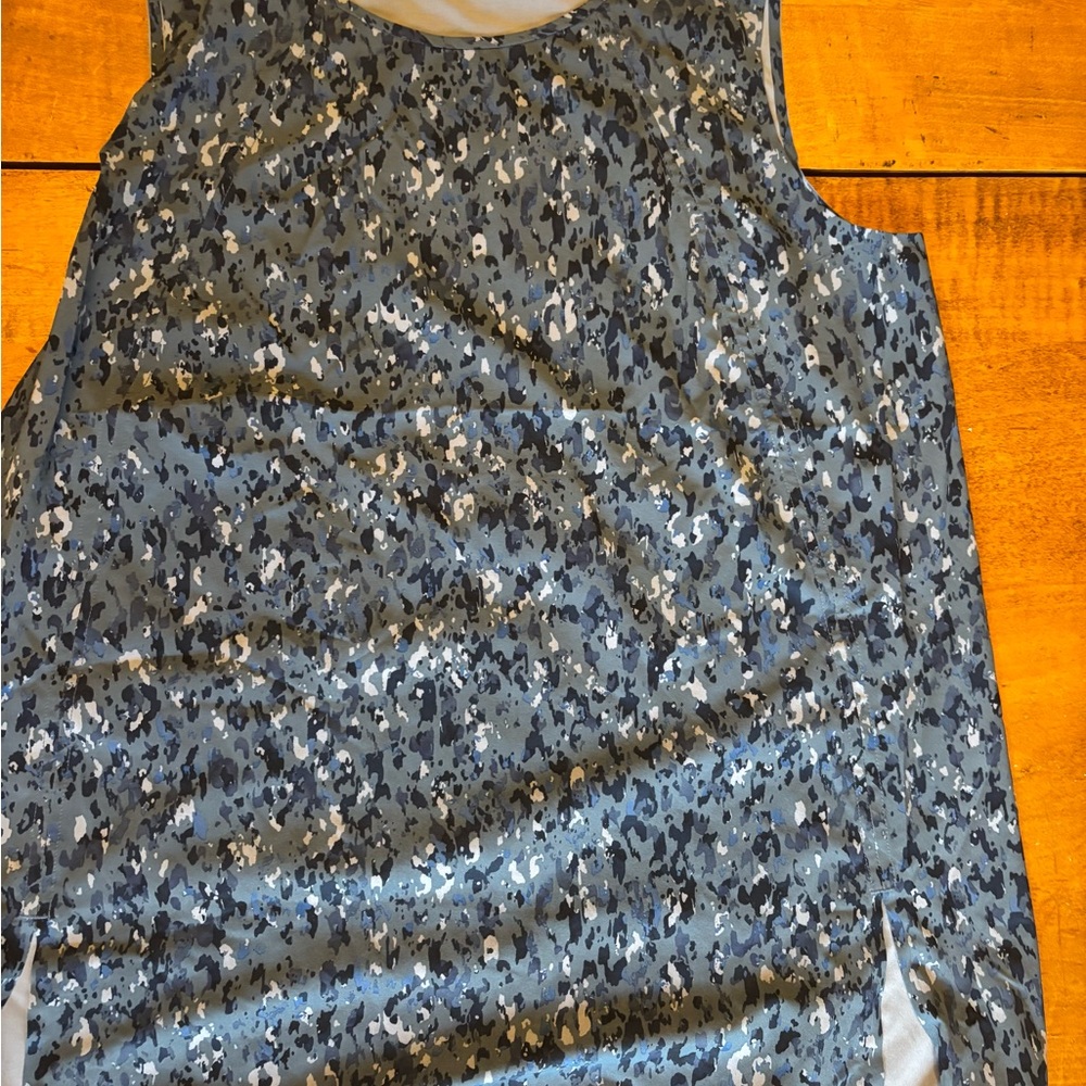 Athleta Blue Camouflage Tank Top